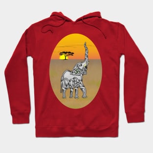 Trumpeting Elephant Hoodie